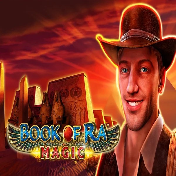Slots logo of Book of Ra Magic from Greentube at Sushi Casino