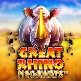 Great Rhino Megaways slot logo by Pragmatic Play at Sushi Casino