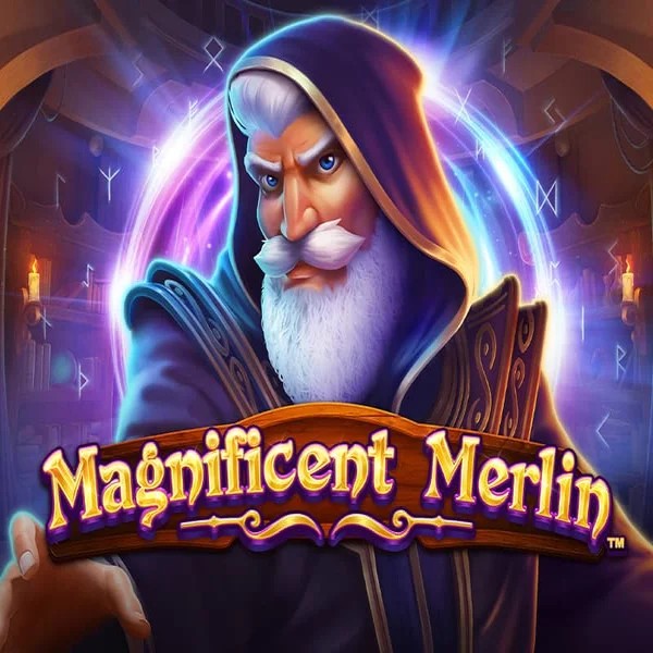 Magnificent Merlin slot logo by Greentube at Sushi Casino
