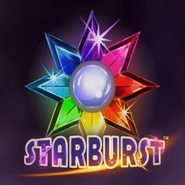 Slots logo of Starburst from NetEnt at Sushi Casino