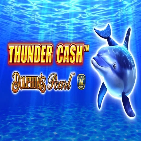 Thunder Cash Dolphins Pearl slot logo by Novomatic at Sushi Casino